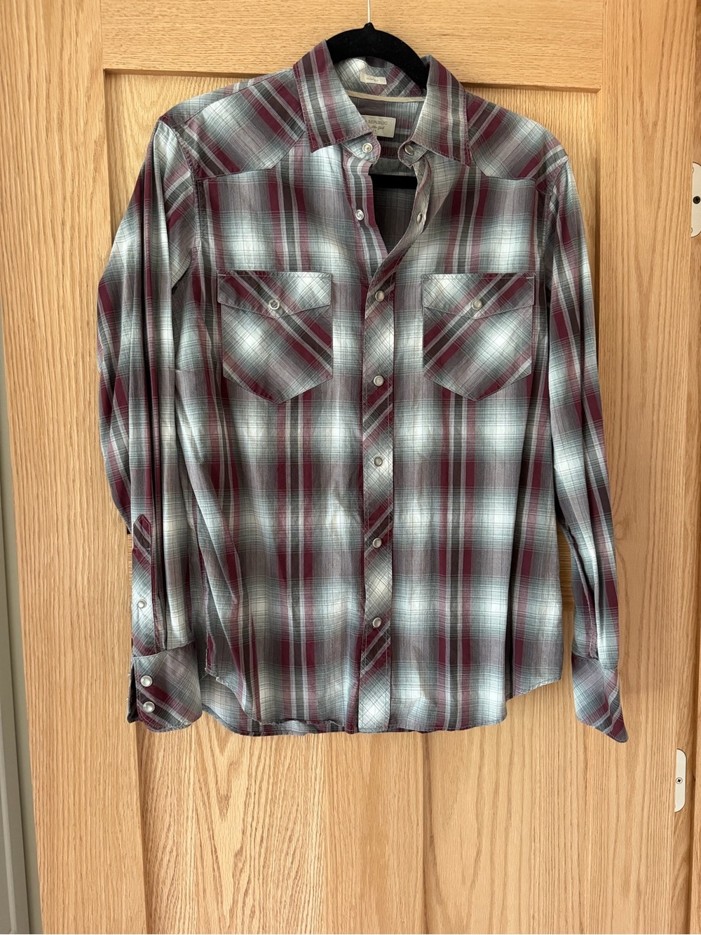 Banana Republic Men's Plaid Western-style Button-Down Shirt